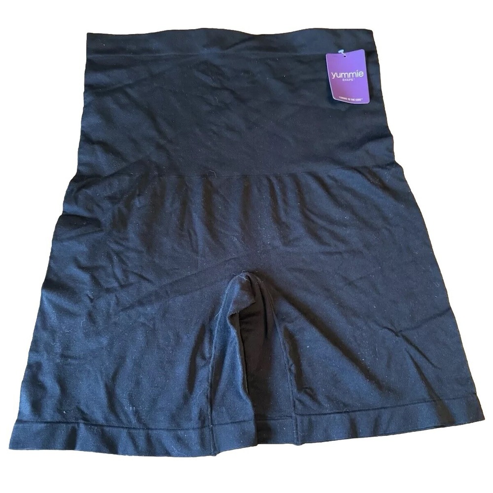 Yummie Black Seamless Shapewear Shaping Boyshort Boy Short Long 2X / 3X NWT